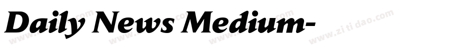 Daily News Medium字体转换